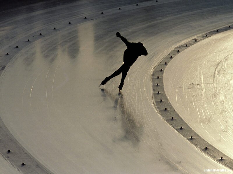 Speed Skater on Ice