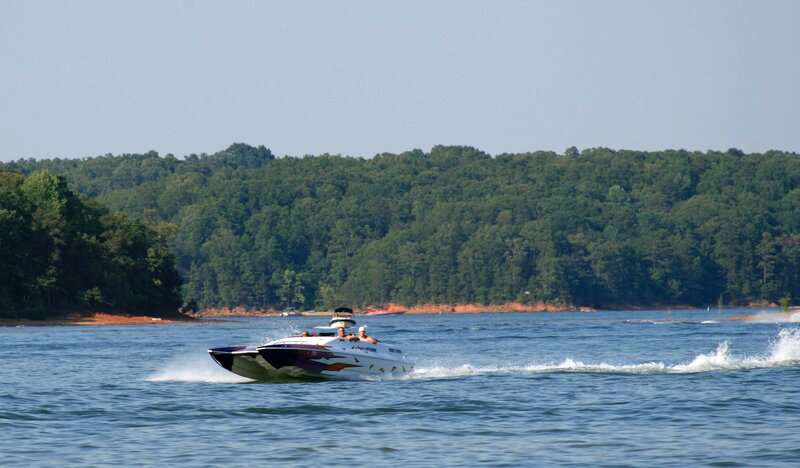 Speedboat on Lake