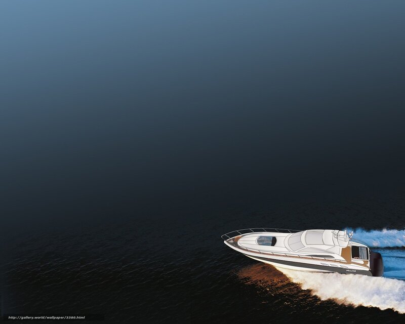 Speedboat on open water