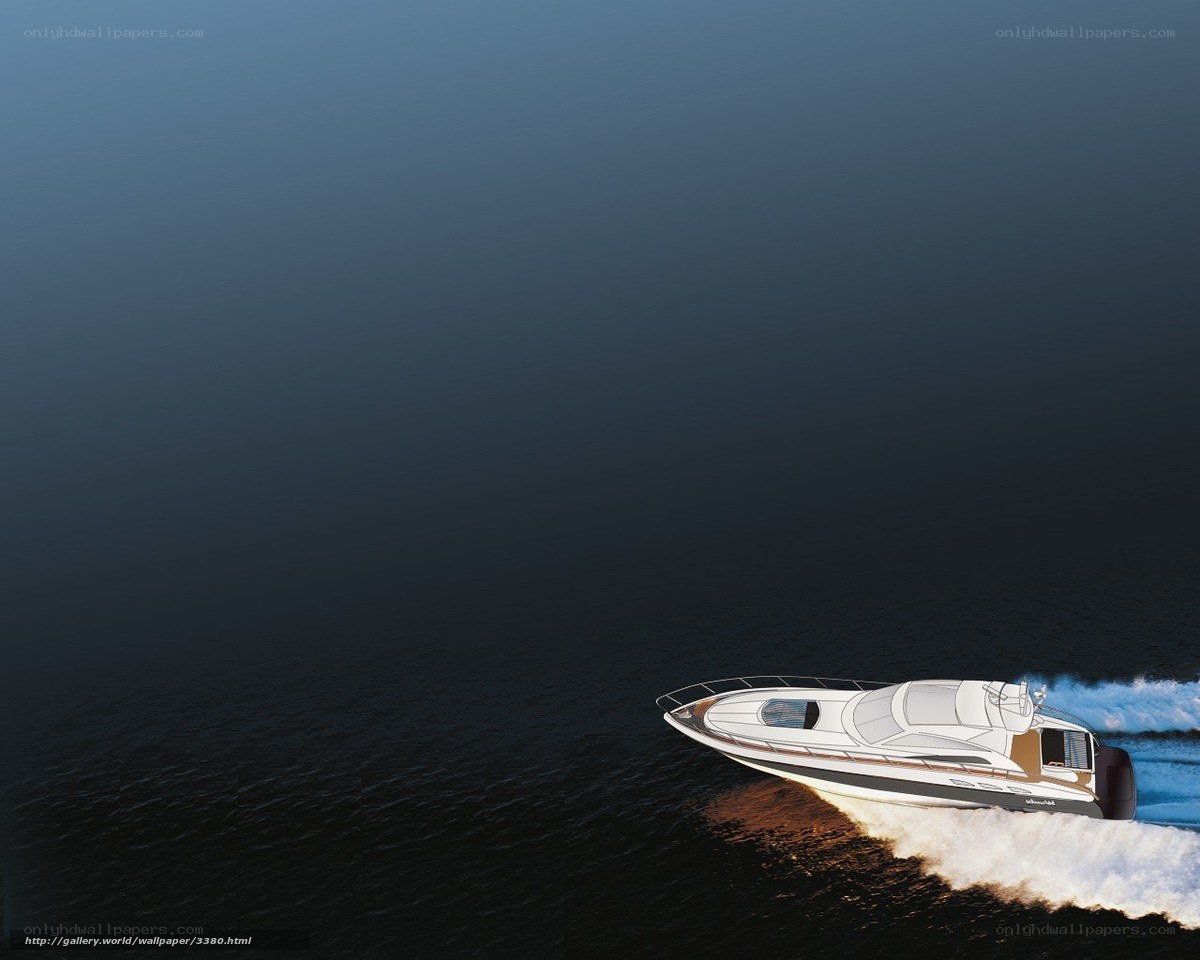 Speedboat on open water