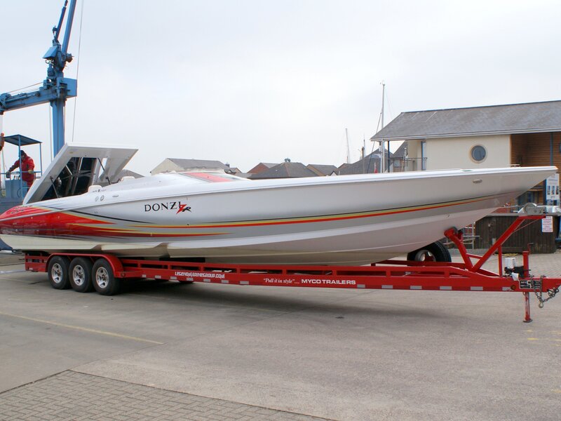 Speedboat on Trailer