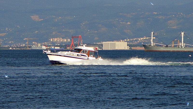 Speedboat on Water — Blue, Active, Afternoon, Photograph