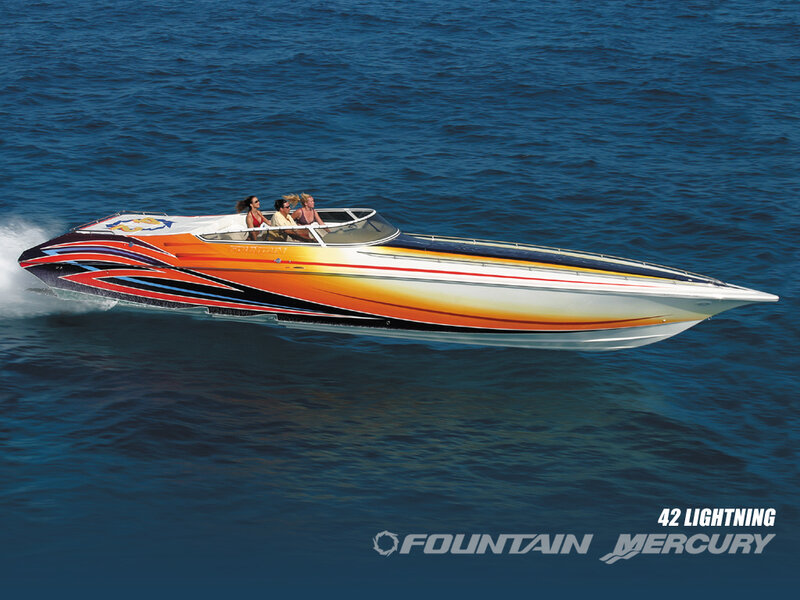 Speedboat on Water — Blue, Dynamic