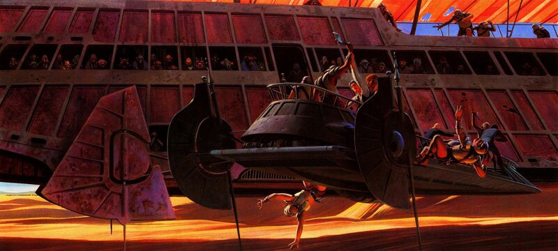 Speeder Bike in Desert — Red