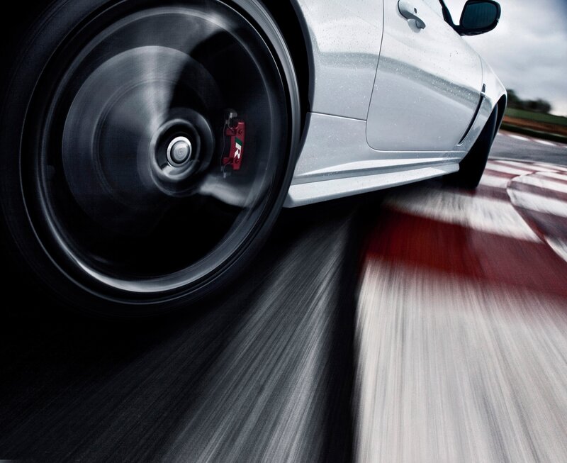 speeding car wheel