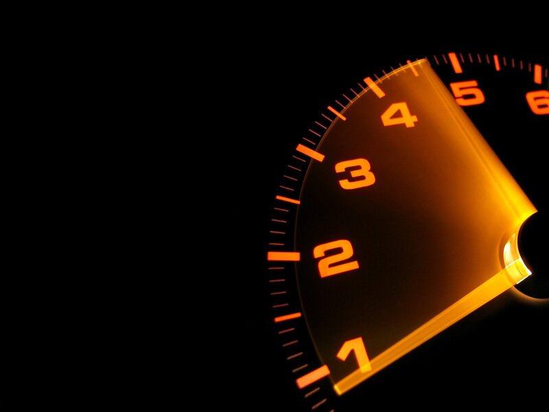Speedometer Gauge — Black, Dark, Night