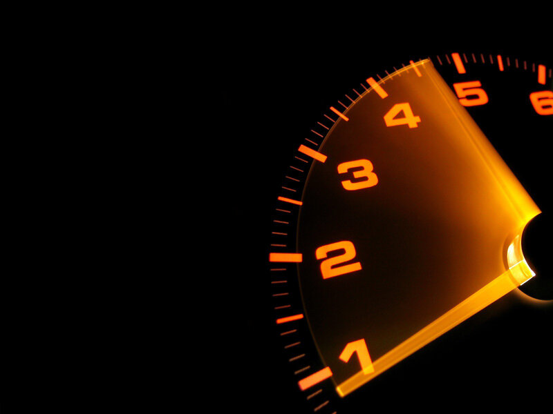 Speedometer Gauge — Black, Dark