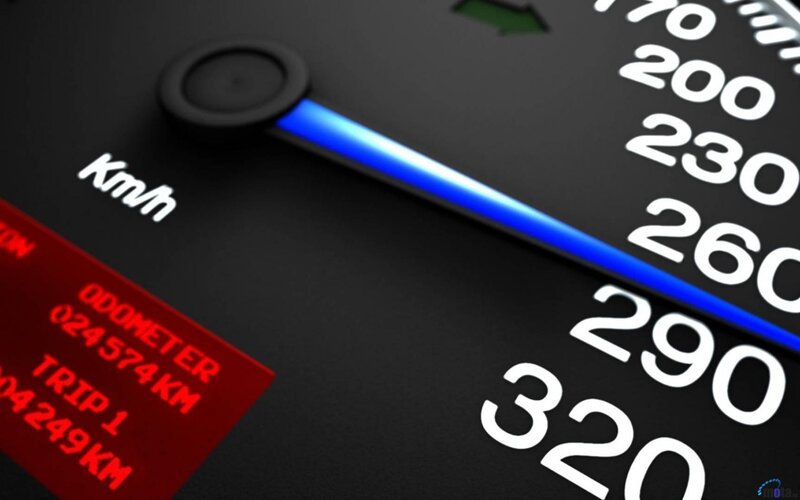 Speedometer Gauge — Black, Technical, Digital Art