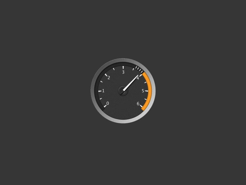 Speedometer Gauge — Black