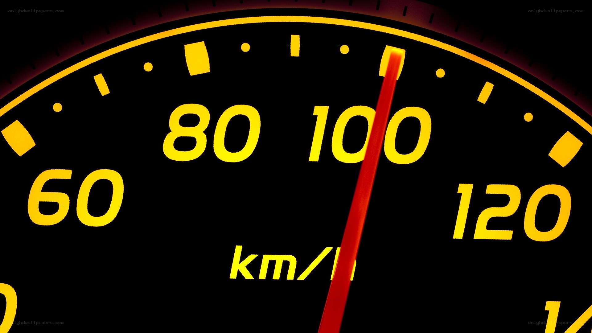 speedometer showing high speed