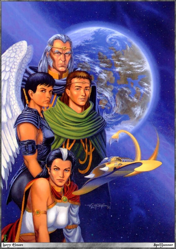 Spelljammer characters in space
