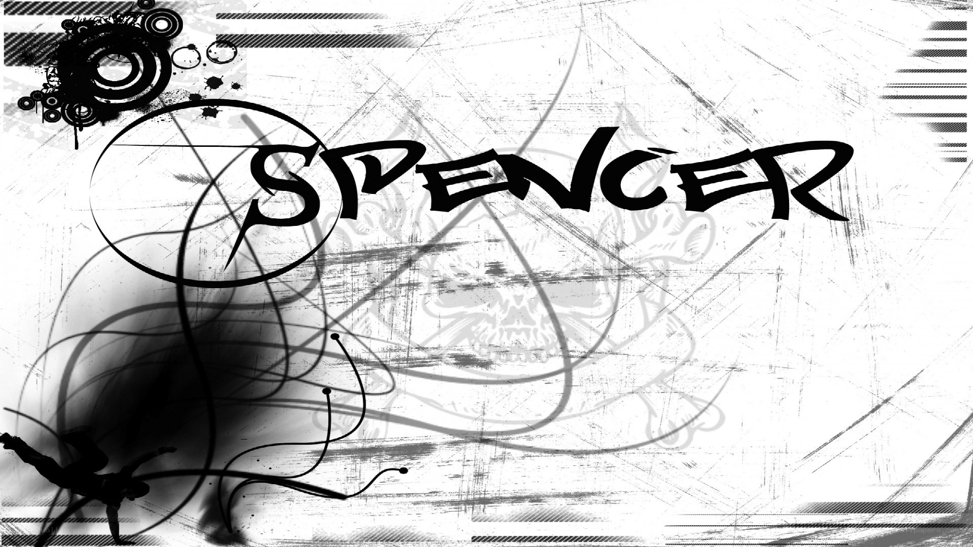 Spencer name art design