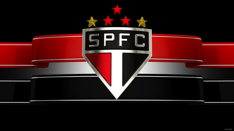 SPFC Logo with Stars — Red, Dramatic, 3d Render