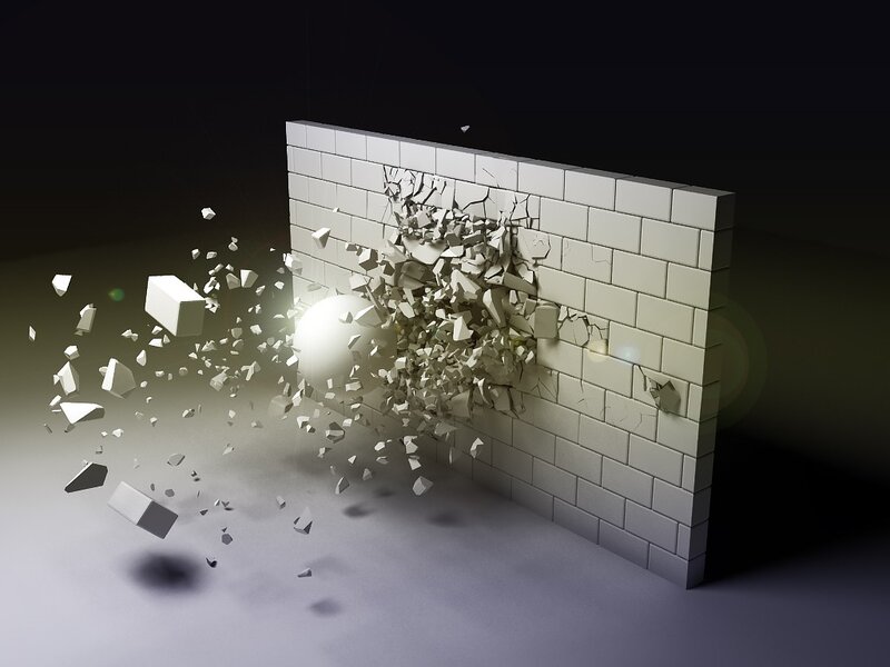 Sphere Breaking Wall