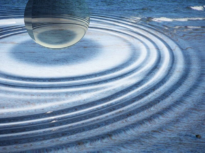 Sphere Creating Ripples