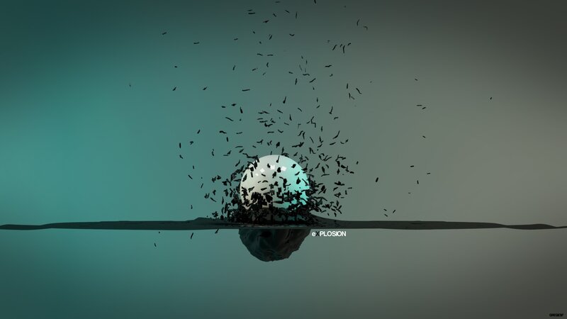 Sphere Exploding in Water