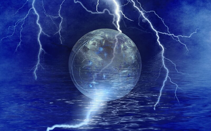 Sphere in Stormy Water