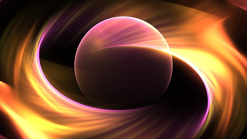 Sphere in Swirling Light