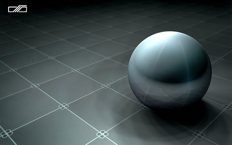 sphere on grid surface