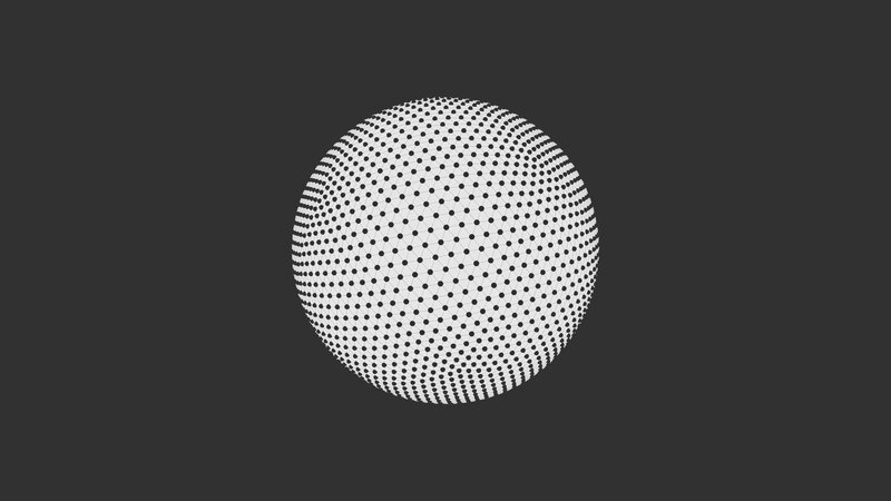 Sphere with Dot Pattern