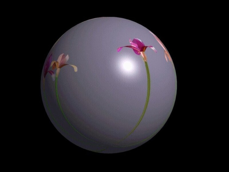 Sphere with Flowers