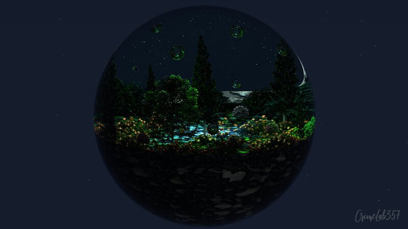 Sphere with Forest Scene