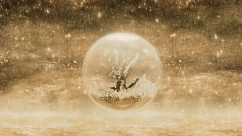 sphere with tree in cosmic space
