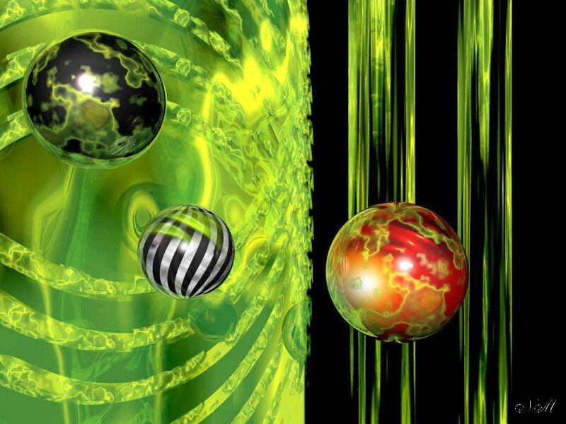 Spheres in Green Vortex