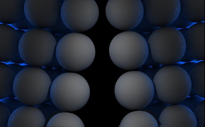 Spheres in Grid Pattern