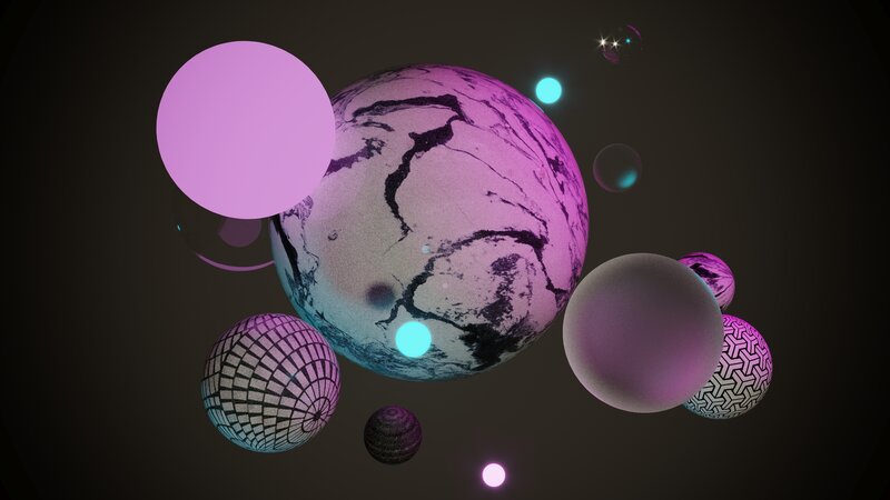 Spheres in Space — Purple