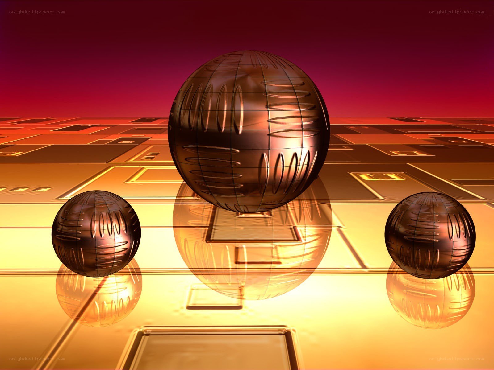 spheres on a golden grid