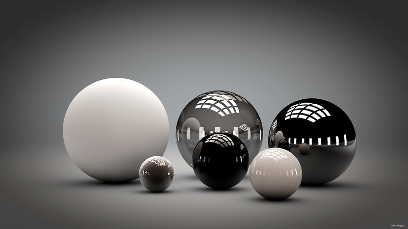 Spheres on Gray Surface
