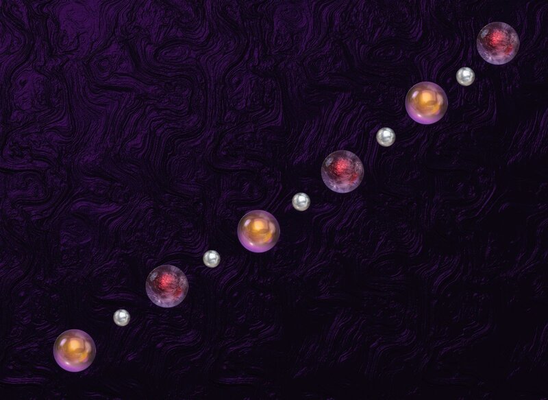 Spheres on Purple Surface