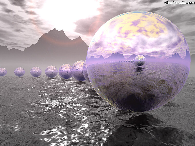 Spheres on Water — Purple