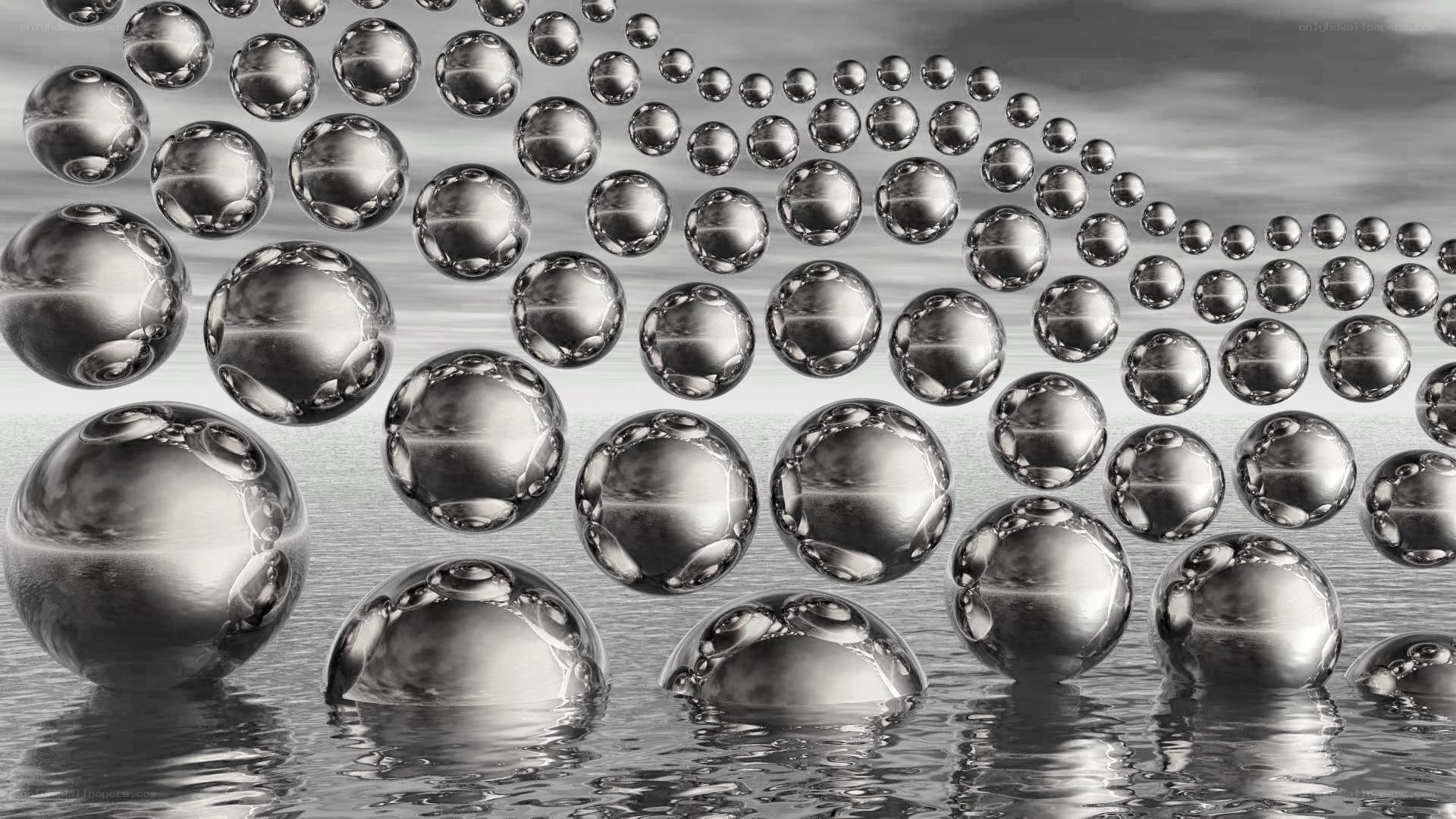 Spheres on Water Surface