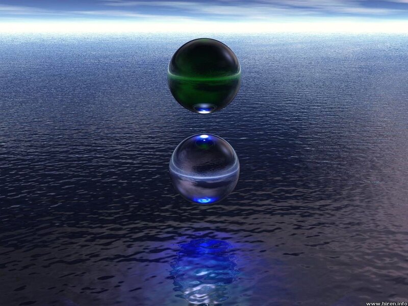 Spheres over water