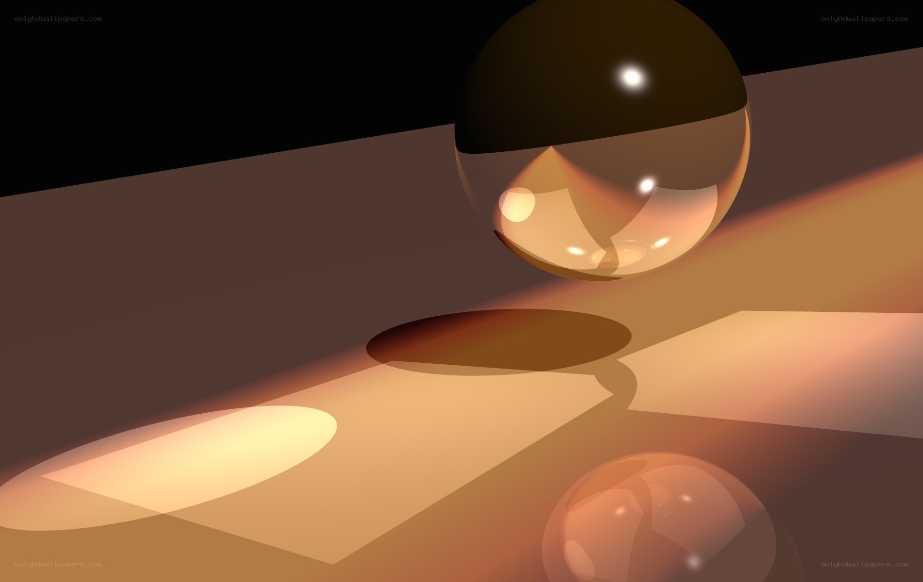 spheres reflecting light