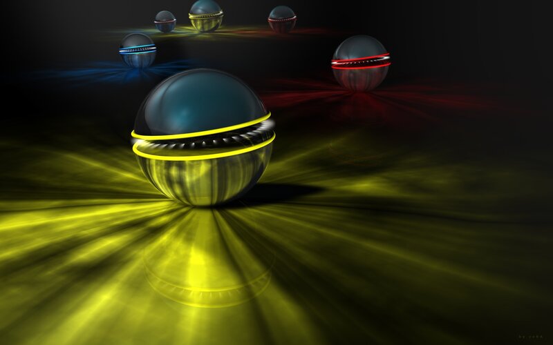 Spheres with Glowing Rings
