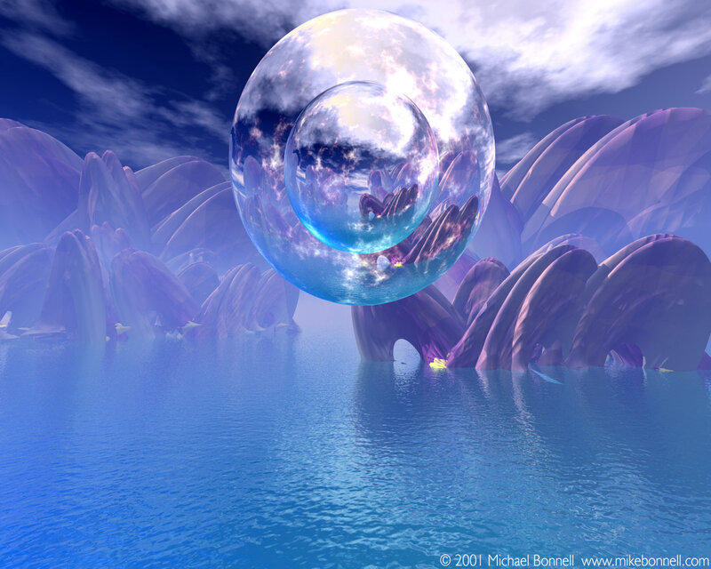 Spherical Bubbles over Water