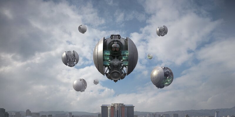 Spherical Drones in Sky