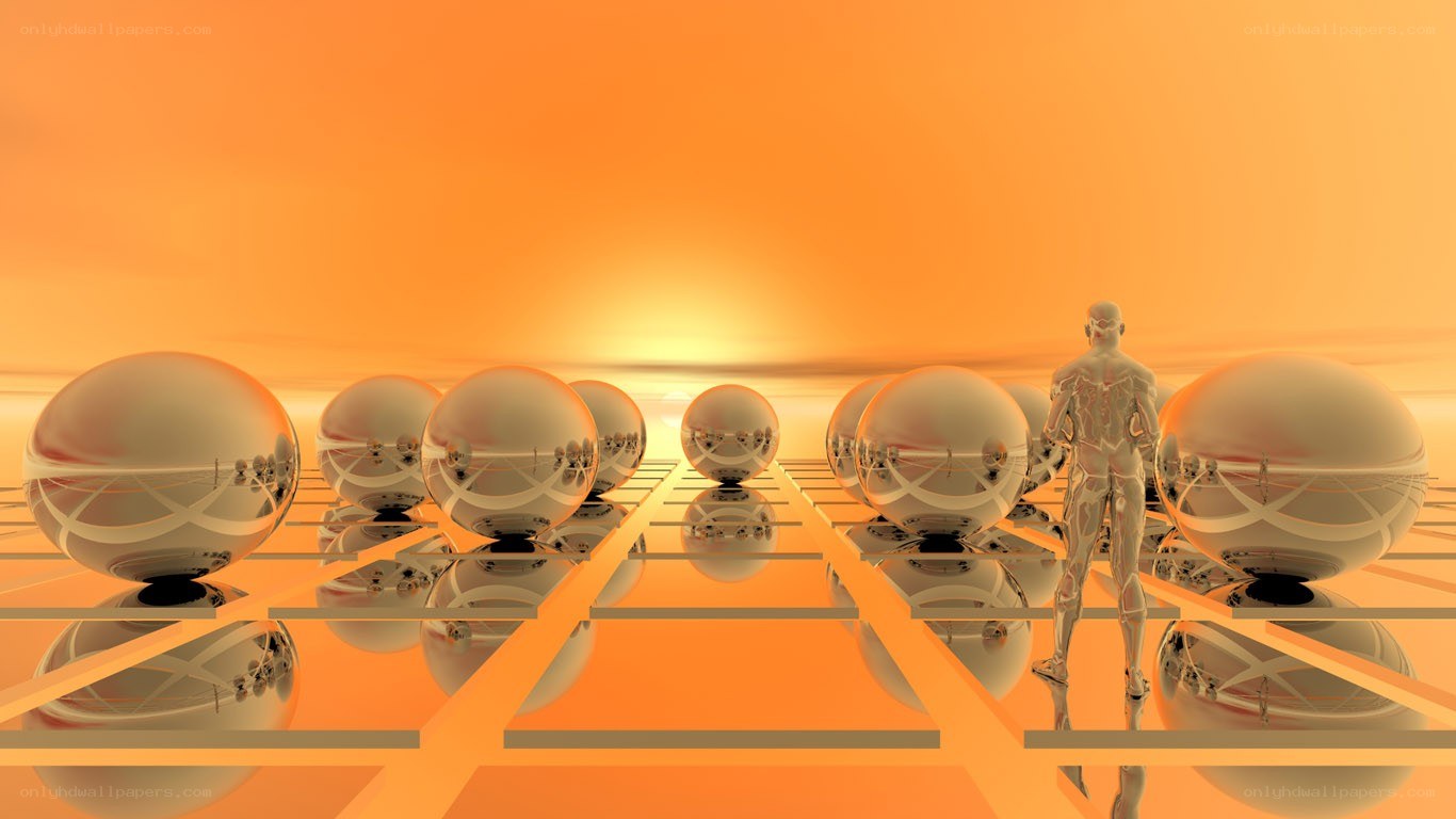 spherical grid with human figure