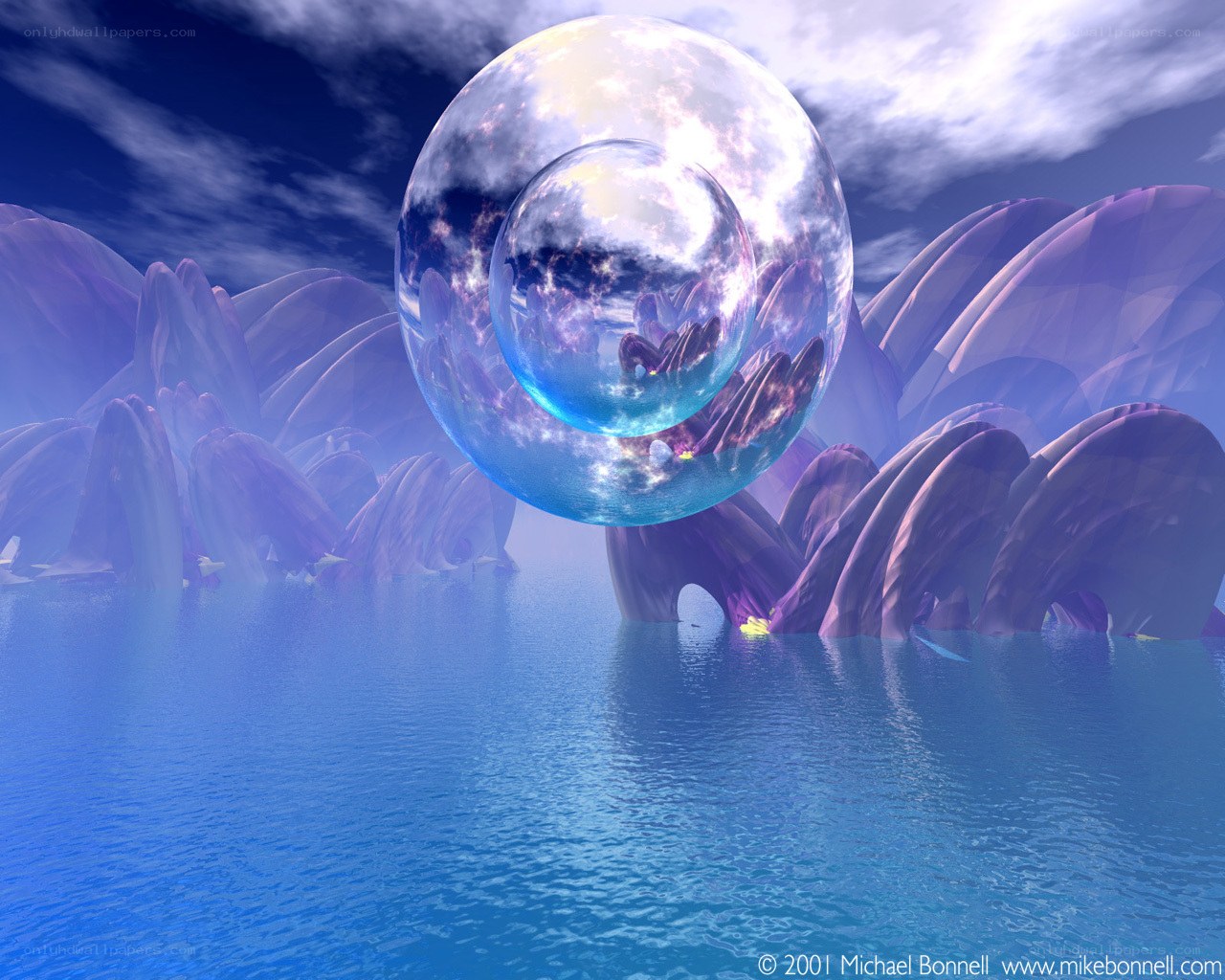 Spherical landscape reflection