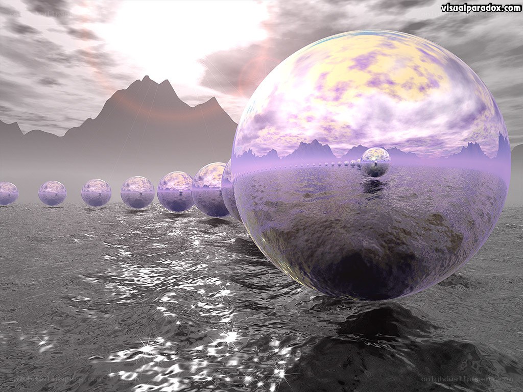 Spherical landscape reflection