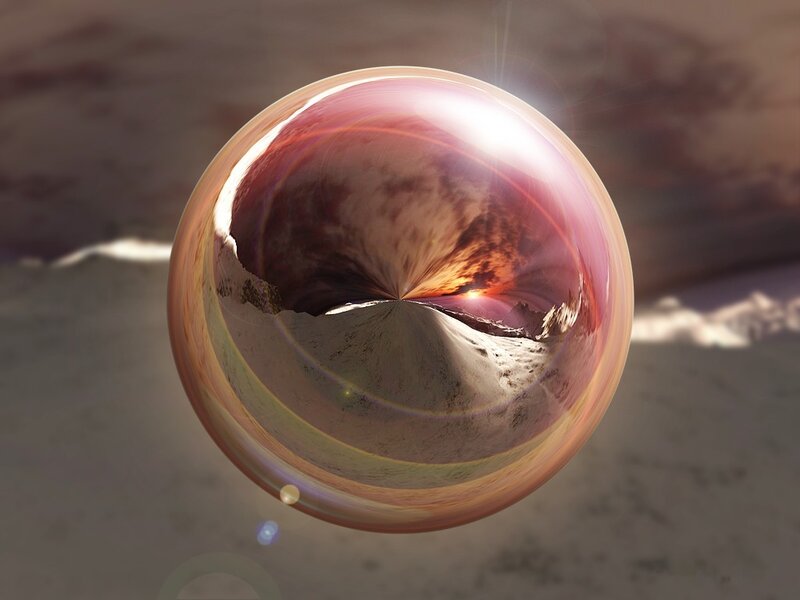 Spherical Lens Reflection