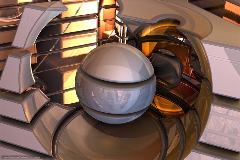 Spherical Mechanical Structure — Gold