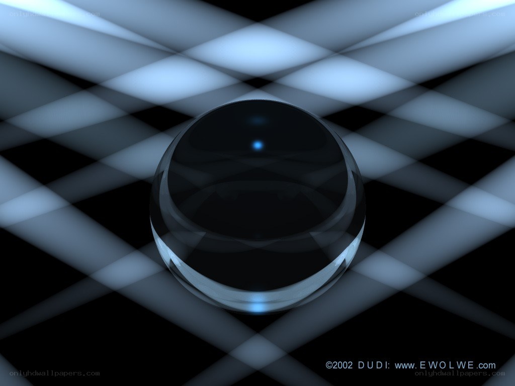 Spherical object on a checkered surface