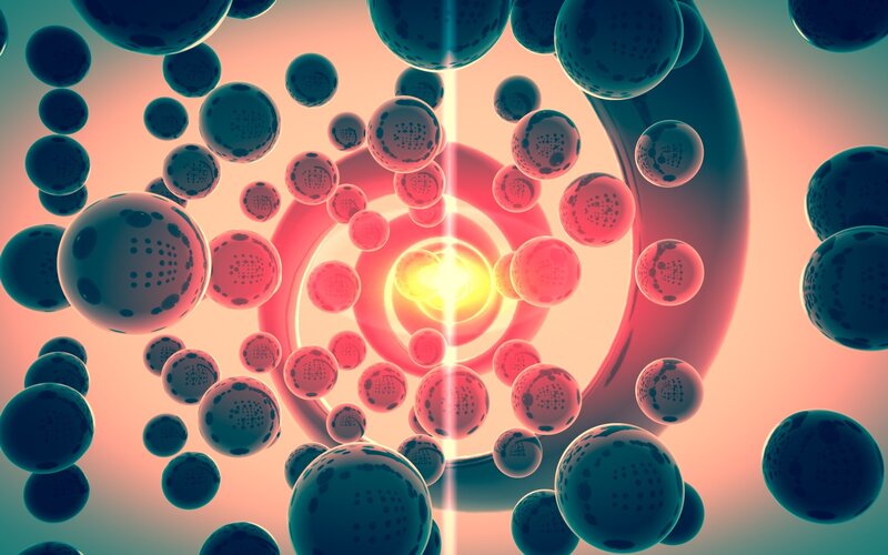 Spherical Particles in Tunnel