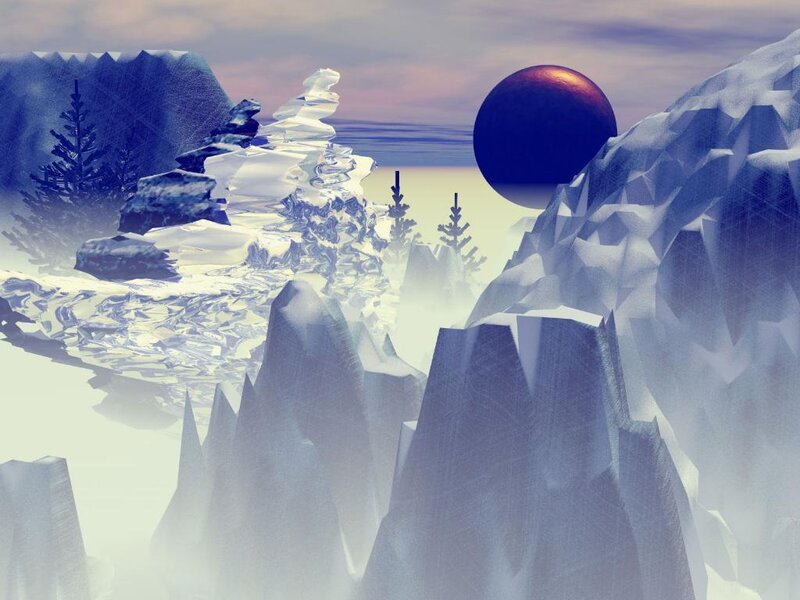 Spherical Planet in Mountains