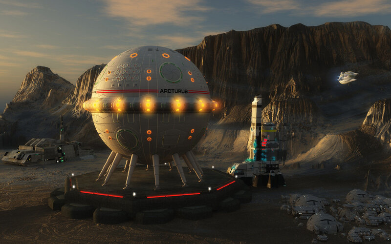 Spherical Space Station — Gray