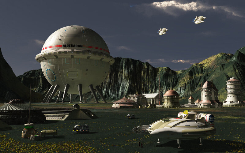 Spherical Space Station — Green